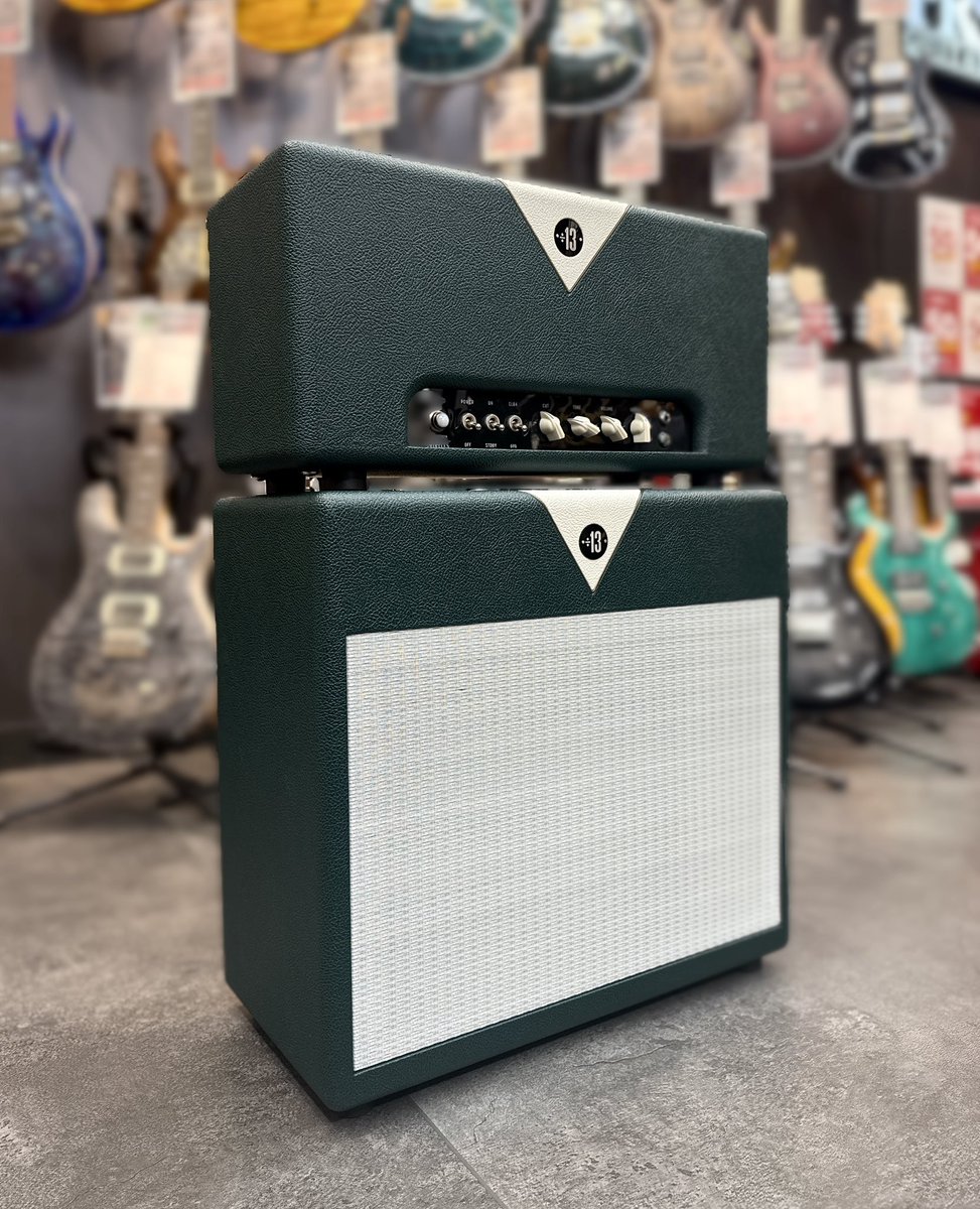 ikeberevole's tweet photo. 【#リボレ秋葉原 アンプフロア】
⭐︎Divided by 13 Amplifiers⭐︎
【÷13】の称号に宿る唯一無二のサウンド

トップギタリスト達が使い続ける訳がある。バイト感が強いロックなサウンドをお試し下さい！
#Dividedby13  #JRT915 Head+1x12f
［British Green,Ivory V］

▶️【https://t.co/E12gVeixKs】 https://t.co/UKCkAIWYcH