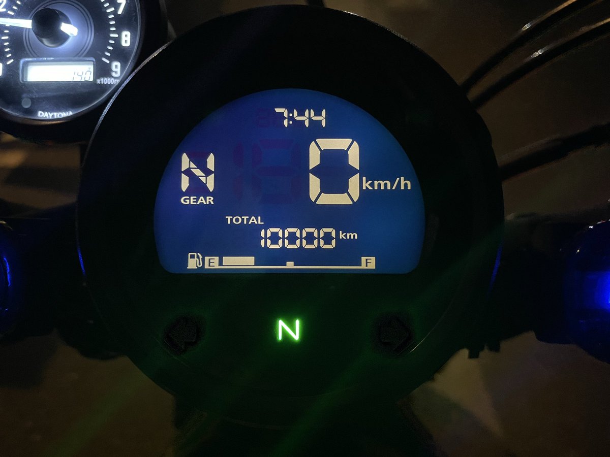 ReBruce250's tweet photo. ㊗️9,999km
㊗️10,000km

#レブル250 https://t.co/pk0rvUesXJ