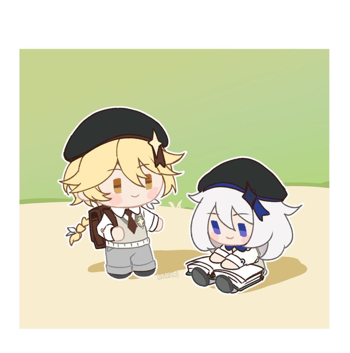 kurogawashion's tweet photo. Aether and Paimon studied too 😌✨ https://t.co/qZkPj99ACA