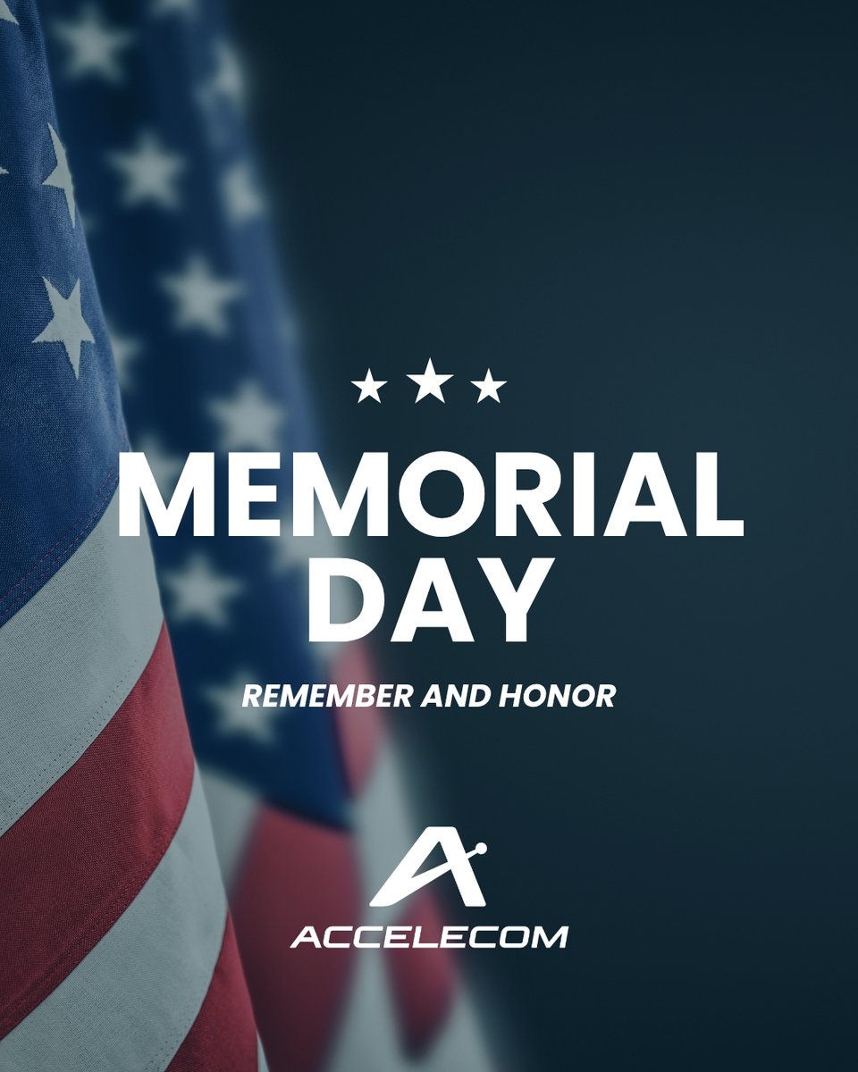 AccelecomFiber's tweet photo. Today, we honor the brave men and women who made the ultimate sacrifice for our country. 🇺🇸

This Memorial Day, we remember their service, their courage, and the freedoms we enjoy because of them. Wishing everyone a safe and meaningful Memorial Day. https://t.co/3lTpuKQpgV