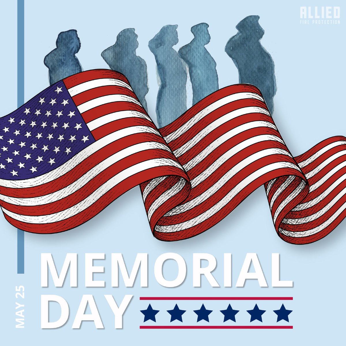 AlliedFirePro's tweet photo. Today we honor and remember those who made the ultimate sacrifice in service to our country.

Our offices may be closed, but our Emergency Service Team is available 24/7 to help keep lives and property safe.

📞 Call Now: 800-604-2600

#MemorialDay #HonorAndRemember #EmergencyService