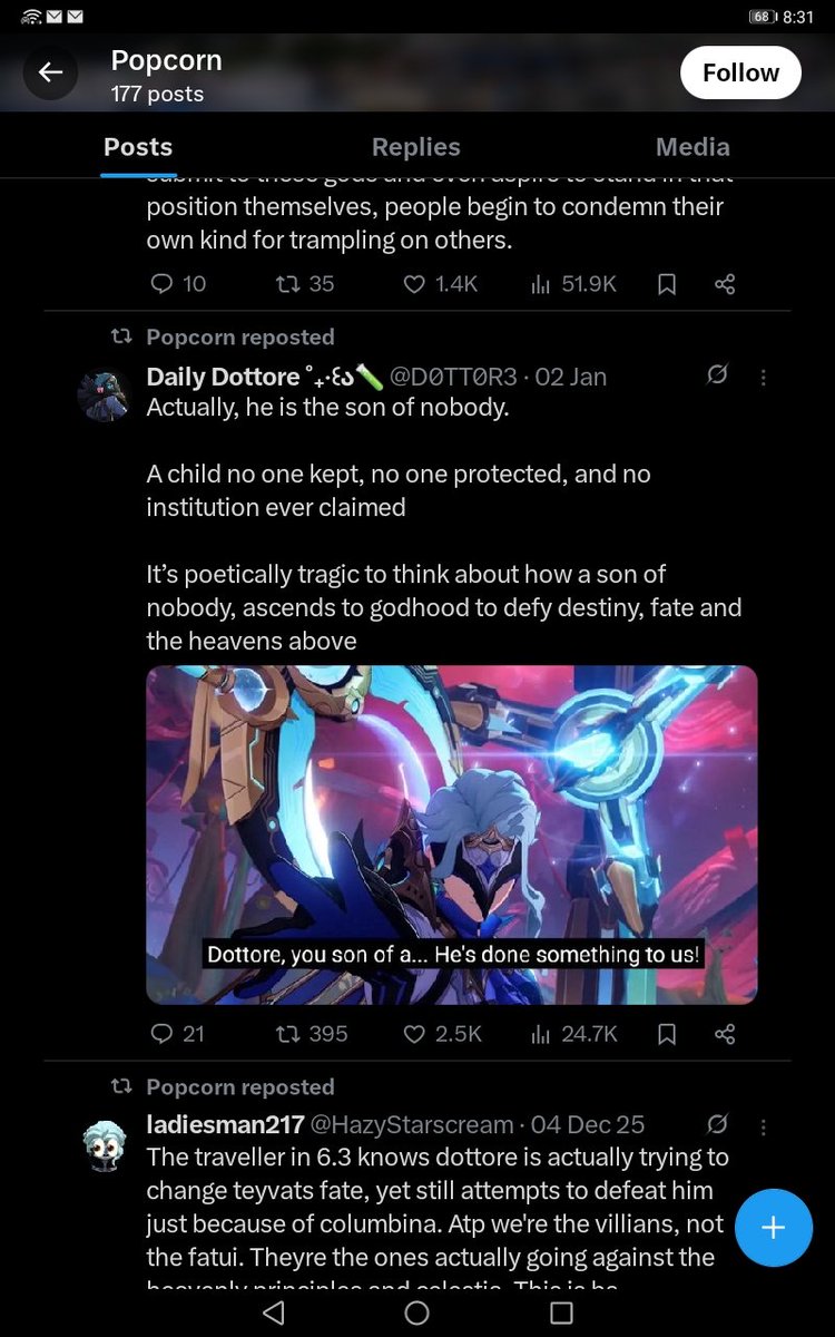 bueriicat's tweet photo. @Popcorn1116220 @RKnaaren @omm_mohanta564 @imperium_inanis Like idk man... Judging by ur recent activity, ur prob a dottore fan... But i guess this isnt "concrete" enough for you https://t.co/EkMNqYkl5a