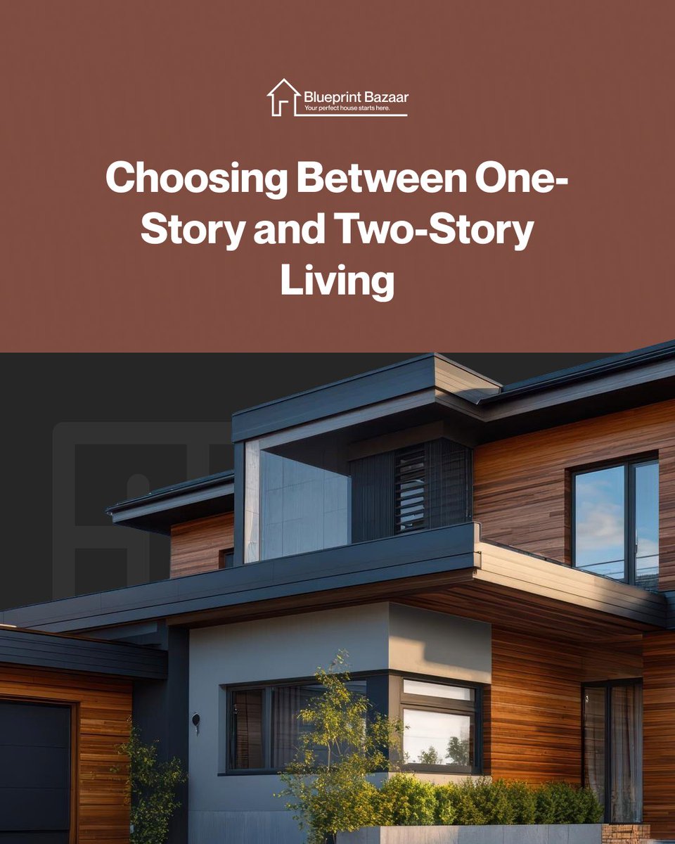 blueprintbazaar's tweet photo. One or two stories? Choose based on lifestyle, space, and comfort. 

Explore plans at https://t.co/C5V9YMuYR4 

#HomePlanning #OneStoryHome #BlueprintBazaar https://t.co/BY9SoKjn9v