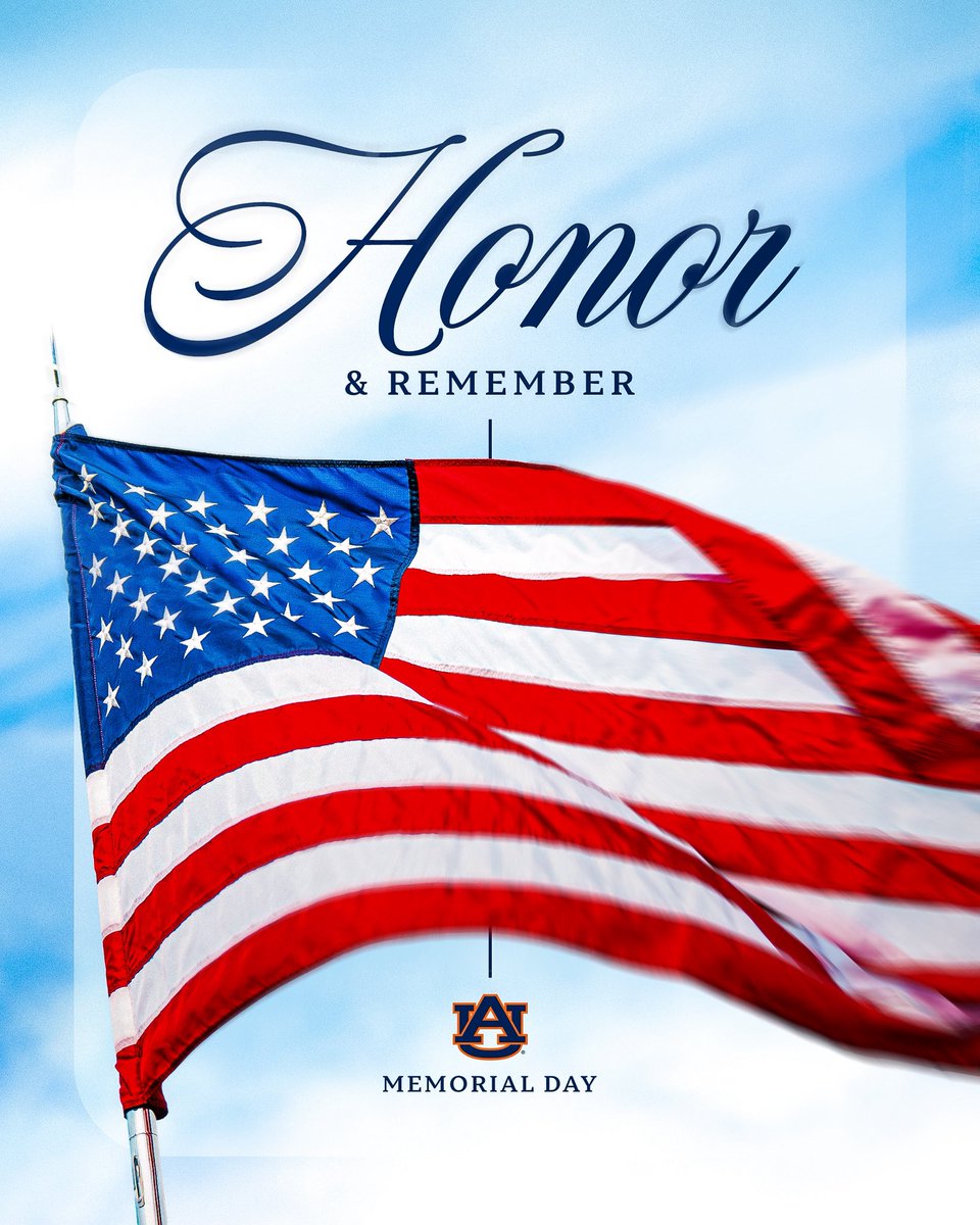AuburnWBB's tweet photo. Honoring and remembering those who made the ultimate sacrifice for our country 🇺🇸 

#WarEagle https://t.co/0Oo7vY1bKu