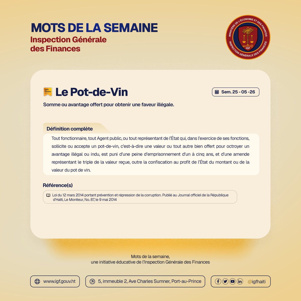 IGFHaiti's tweet photo. #𝗜𝗚𝗙 #𝗔𝘂𝗱𝗶𝘁 #𝟮𝟬𝗮𝗻���𝗜𝗚𝗙 #𝗔𝗱𝗺𝗶𝗻𝗶𝘀𝘁𝗿𝗮𝘁𝗶𝗼𝗻𝗣𝘂𝗯𝗹𝗶𝗾𝘂𝗲 #𝗟𝗲𝘅𝗶𝗾𝘂𝗲 #𝗺𝗼𝘁𝗱𝗲𝗹𝗮𝘀𝗲𝗺𝗮𝗶𝗻𝗲 #𝗺𝗼𝘁𝘀𝗱𝗲𝗹𝗮𝘀𝗲𝗺𝗮𝗶𝗻𝗲 #𝗛𝗮𝗶̈𝘁𝗶 #𝗶𝗴𝗳𝗵𝗮𝗶𝘁𝗶 https://t.co/MtW0dieYl4