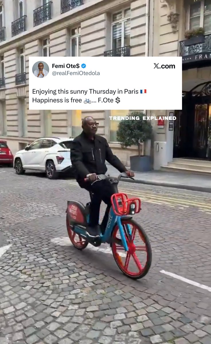 TrendingEx's tweet photo. Trending: Femi Otedola bikes in Lagos, two-weeks after he was dragged for ‘enjoying’ peaceful biking in Paris, instead of Nigeria where he supports the government. https://t.co/96GihntzRi