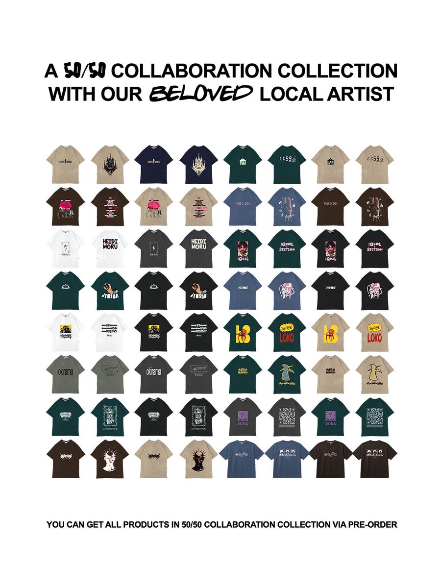 xallehrazax's tweet photo. PRE-ORDER IS NOW OPEN! 50/50 COLLABORATION COLLECTION WITH OUR BELOVED LOCAL ARTIST.

🔗 https://t.co/lSZPKMOMkb https://t.co/B1IzoaGnl6