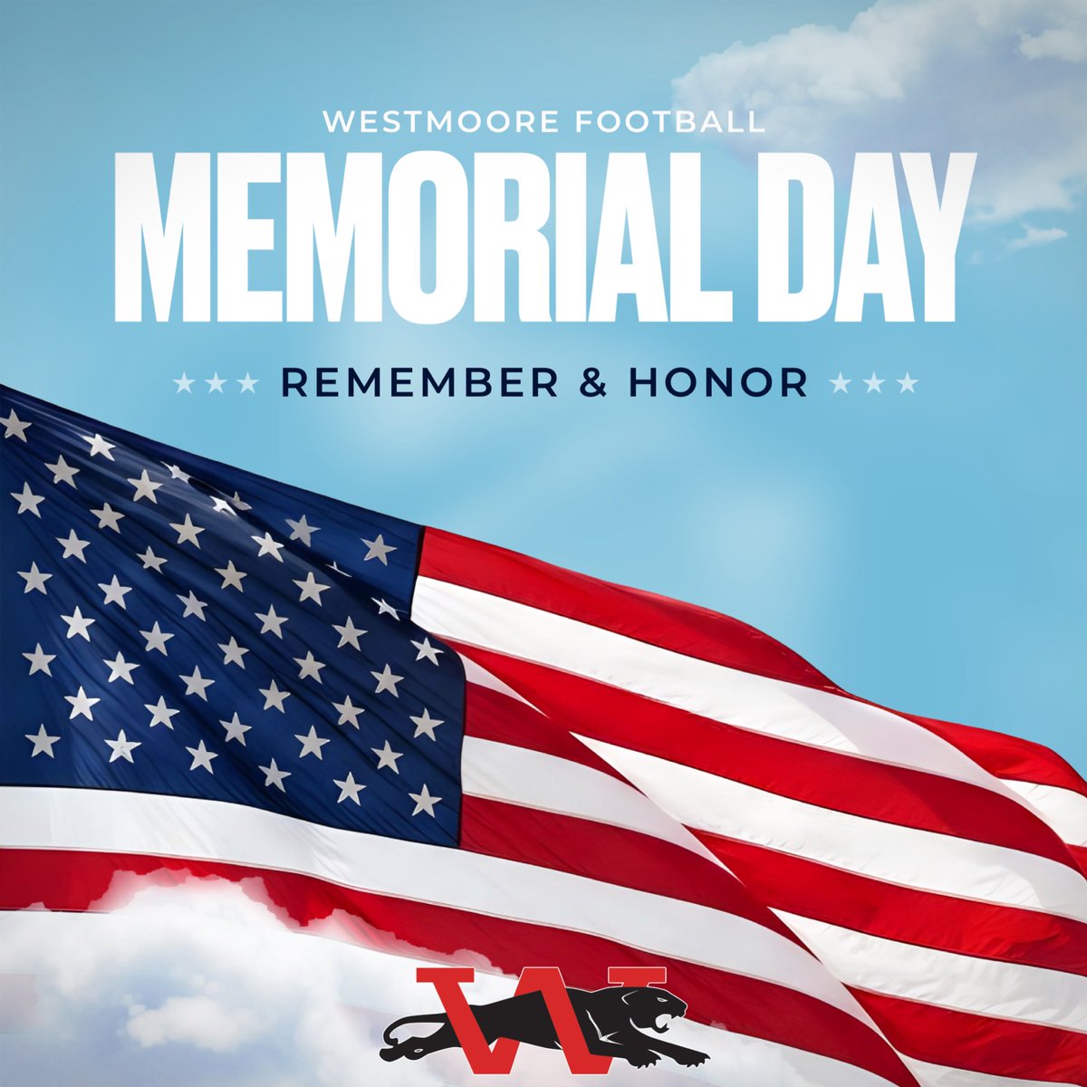 westmoorejagsfb's tweet photo. Today and every day we honor those who sacrificed for our country https://t.co/VA9hMv0our