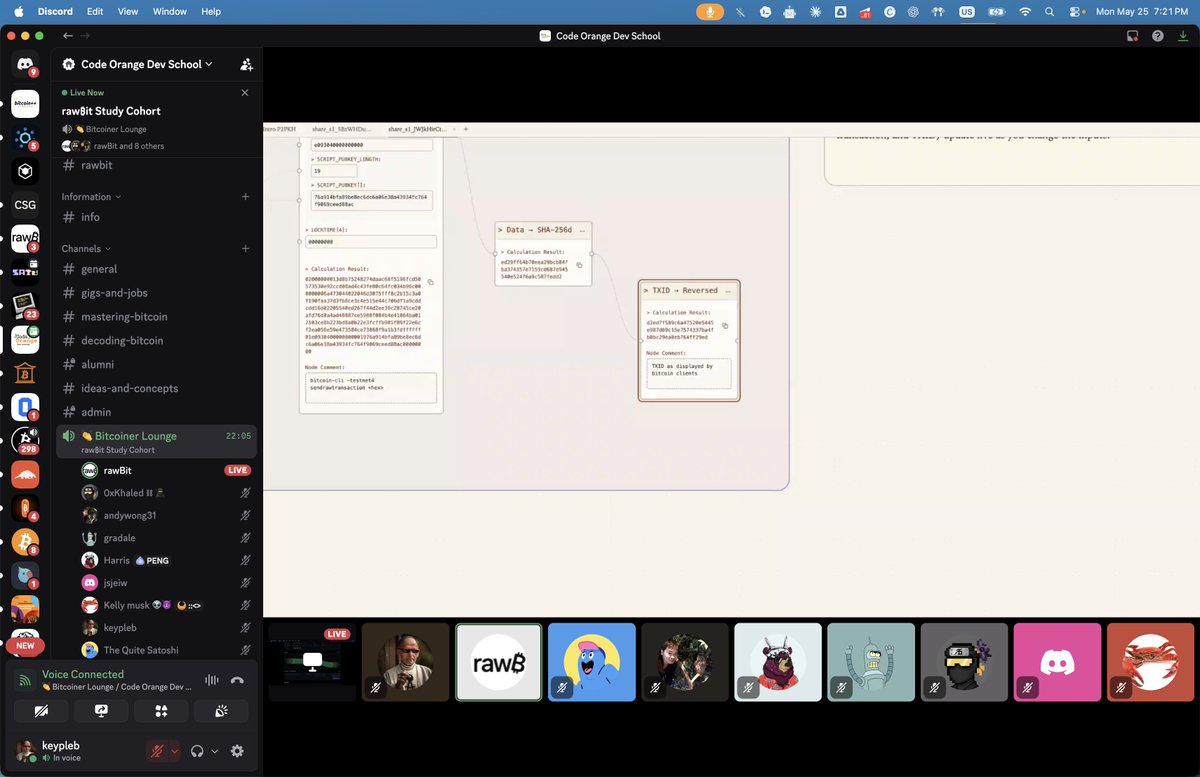 CodeOrangeDevs's tweet photo. Another nice call today, team. Special shoutout to Gradale, @andywong31 and @Harrisbigboy89 who shared their @rawBit_io transaction flows. Keep up the good work. https://t.co/0KstHyZCND