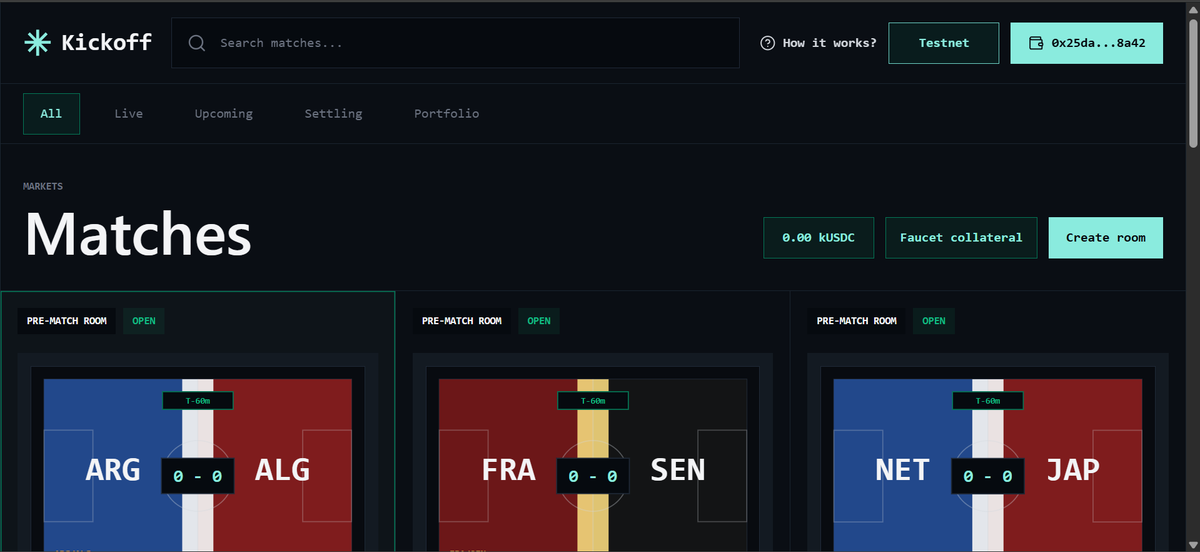 kickoffmarkets's tweet photo. Get ready.

The team is cooking something for the World Cup prediction markets era.

Built on X Layer. Powered by @XLayerOfficial. https://t.co/6ZtAtUHZKH