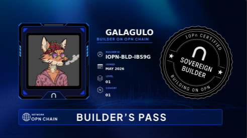 GGulo25's tweet photo. Just stepped through the front door.
Builder's Pass claimed on @IOPn_io, the start of a verifiable on-chain record of everything I ship.
Let's build. 🛠️
Accelerate ⋂ https://t.co/ogY7duxEpY