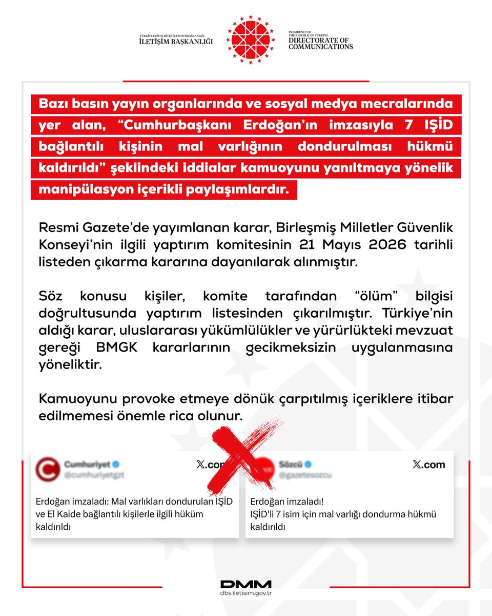 Dezenformasyonla Mücadele Merkezi tweet media