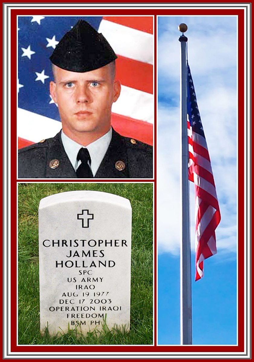 a1states's tweet photo. This Memorial Day, we remember Army Spc. Christopher J. Holland of Brunswick, Georgia. 🇺🇸

At just 26 years old, Christopher gave his life serving our nation during Operation Iraqi Freedom after his unit was ambushed in Baghdad.

He was a son, a friend, a medic who chose to serve others, and a proud Georgian whose sacrifice will never be forgotten.

Today we honor his courage, his sacrifice, and the Gold Star families carrying his memory forward. #MemorialDay