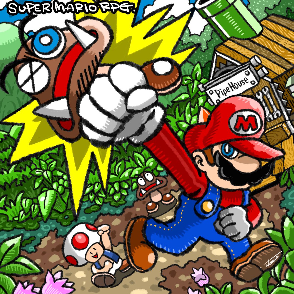 stoneco10's tweet photo. スーパーマリオRPG
マリオの家
#illustration #イラスト https://t.co/D6OBVYPAjh