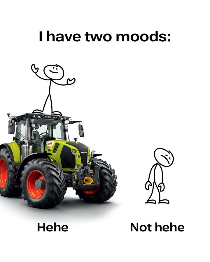 LindstromEquip's tweet photo. Side effects of operating CLAAS equipment may include improved mood. Hehe. Call us today at (715) 231-3168 https://t.co/rwuaVlsAh7