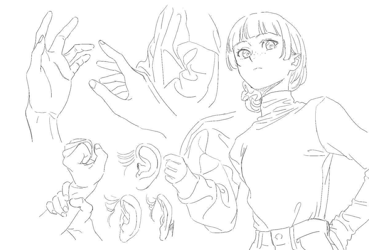 目についたものを描くわんどろ練習 