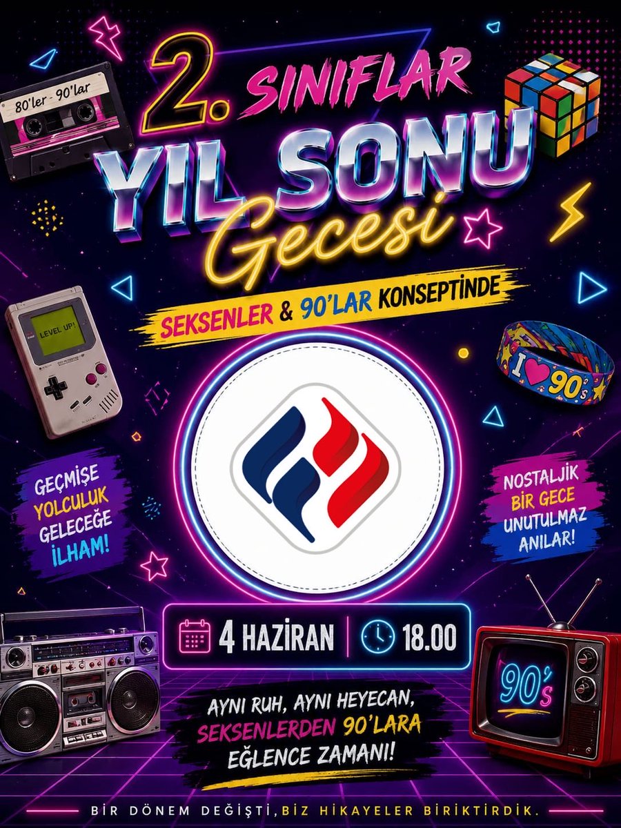 finalortaca's tweet photo. 🎶 Kasetlerin sarıldığı, sokak oyunlarının hiç bitmediği o yıllara dönüyoruz!

2.sınıflarımızın hazırladığı yıl sonu gecesinde 80’ler ve 90’ların renkli dünyasında buluşuyoruz. ✨ https://t.co/du7eTPy8QB