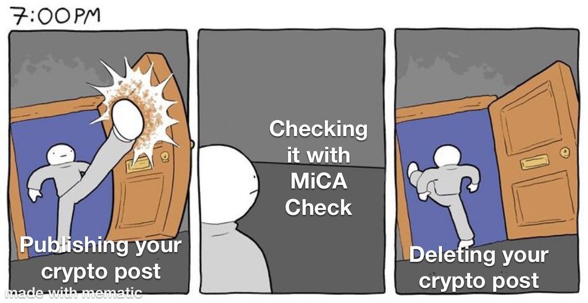 OttCT's tweet photo. GM 🌅

Before publishing, it is wise to check 👇

https://t.co/xAjg7Yzuvj

#MiCA #CryptoMarketing #CryptoRegulation https://t.co/8QV3qECxk0