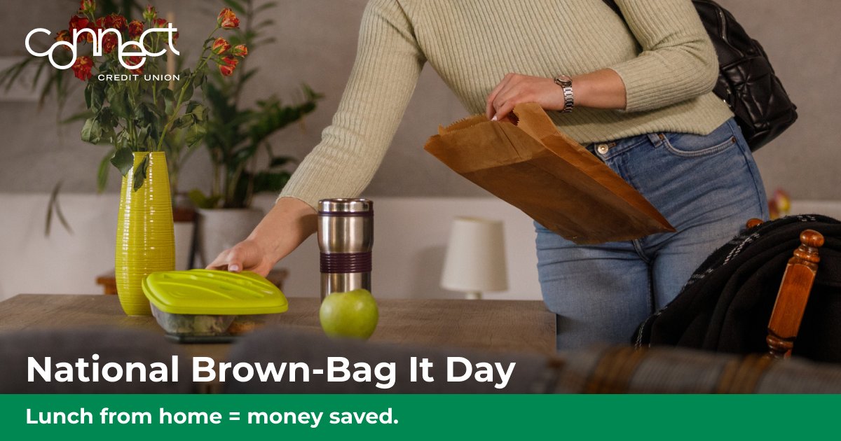ConnectCU_FL's tweet photo. Small habits add up. On National Brown‑Bag It Day, we’re celebrating smart choices that can help stretch your budget a little further.

https://t.co/b8bwStHvRe https://t.co/iXqvfY0sEO