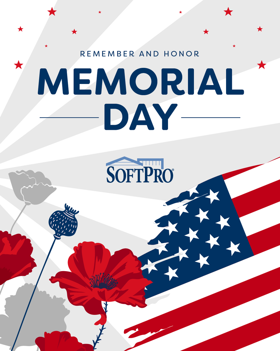 SoftProSoftware's tweet photo. We remember those who made the ultimate sacrifice for our freedom and honor their bravery today and always.

SoftPro is closed today in observance of Memorial Day. We will reopen on Tuesday, May 26th. https://t.co/sQYw8HmyyE