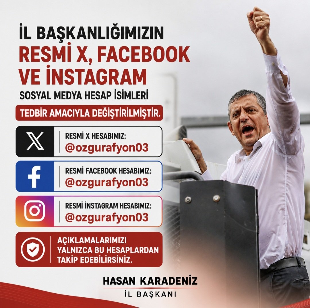 Özgür Afyonkarahisar İl Başkanlığı tweet media