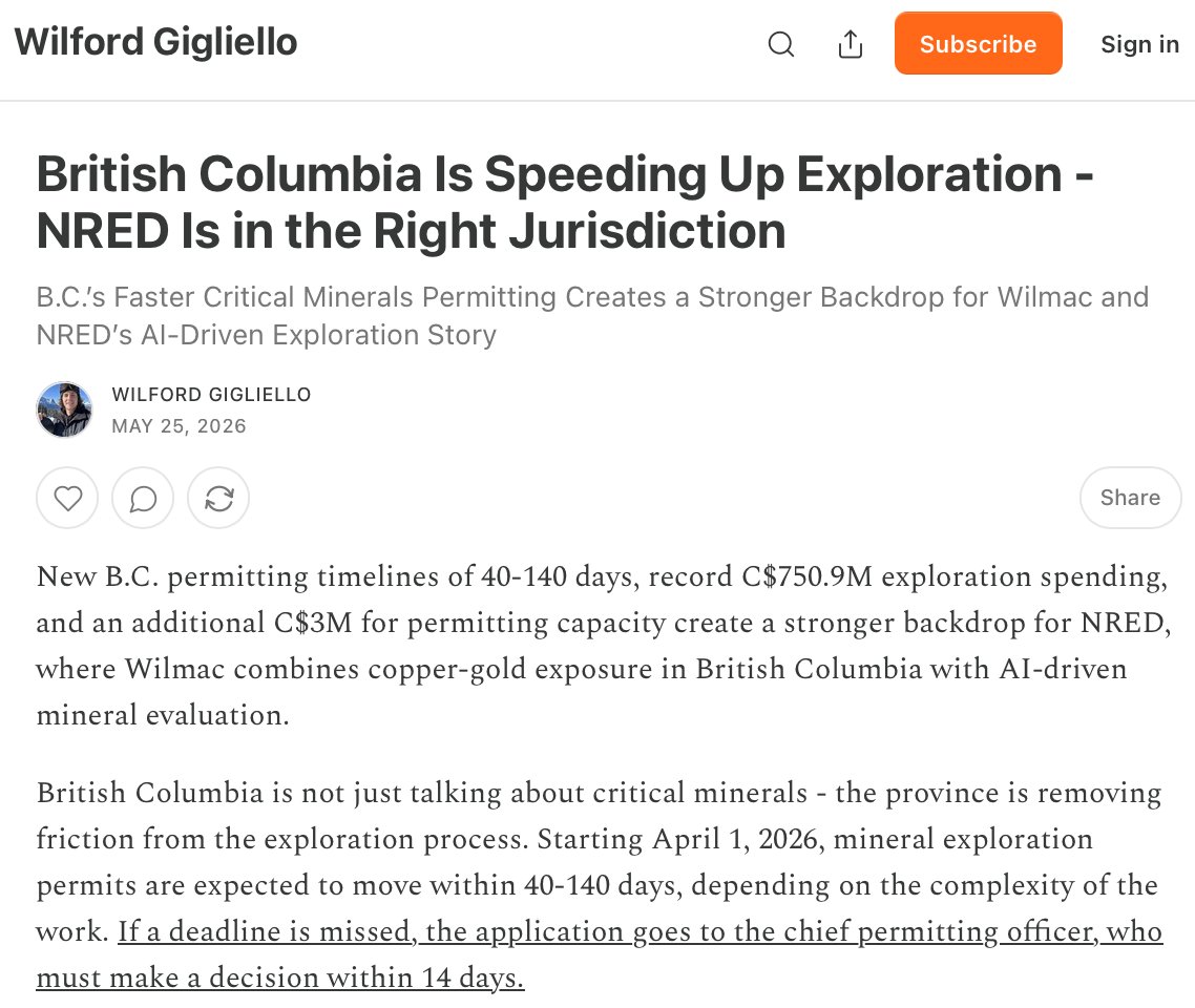 Dddghdhdd's tweet photo. ⚡ I’ve been digging deeper into NovaRed Mining Inc CSE: $NRED/ OTC: $NREDF because NovaRed already sits on 39,726 acres near Copper Mountain Mine with 1,125 ppm Cu anomalies, 2 intrusive centers identified and targets extending to ~4,921 ft depth while delivering +2,714.29% yearly growth. The company also continues building around AI-driven mineral evaluation through Patent Application №19/680,101 and recently reported strong early MetalCore demand after onboarding started.

Now Reuters reports Myanmar rare earth supply is increasingly affected by military conflict while America keeps prioritizing domestic critical minerals under  both Trump and Democrats.

For me this is extremely bullish because:
- stable North American projects become more strategic
- copper demand tied to AI keeps accelerating
- governments want safer supply chains
- scalable Canadian exploration assets gain premium value

I’m watching the 11-16CAD zone long term

https://t.co/e24J1vGvKA

Not financial advice - just don’t cry if this runs without you