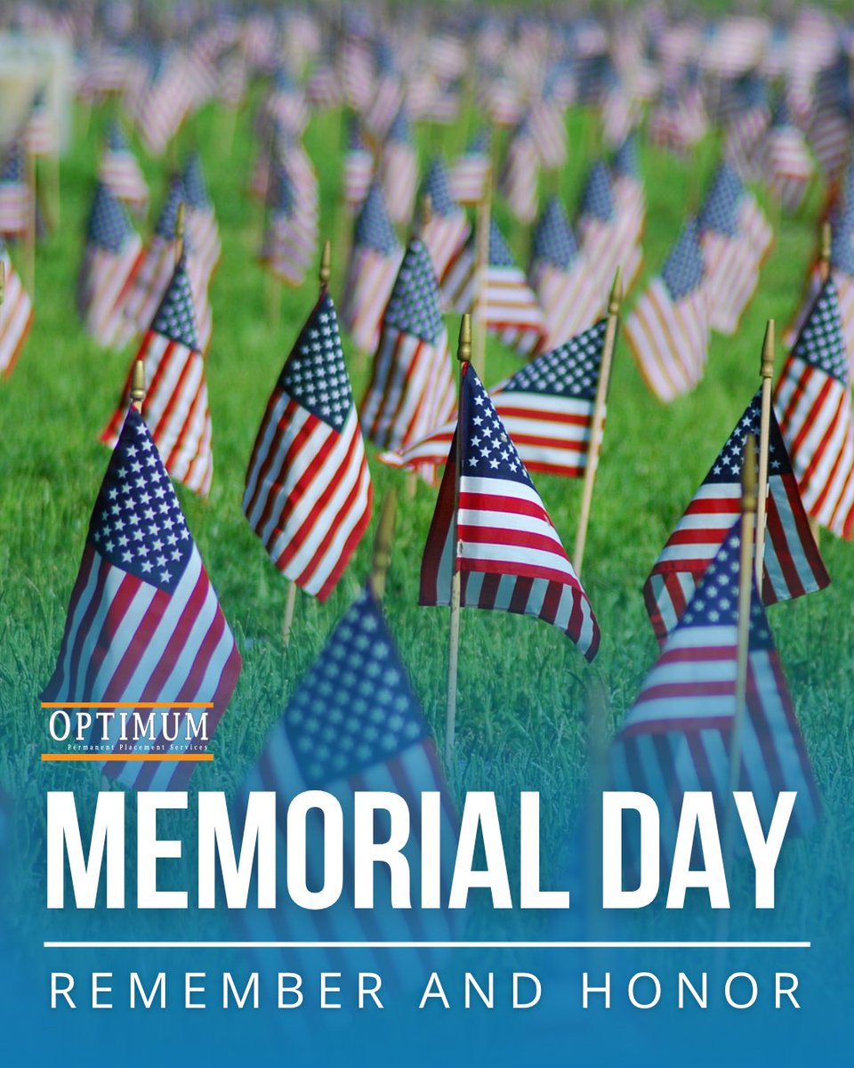 OptimumPerm's tweet photo. Today, we remember and honor the bravery and dedication of those who served our country. #MemorialDay https://t.co/zkVNb3o31O