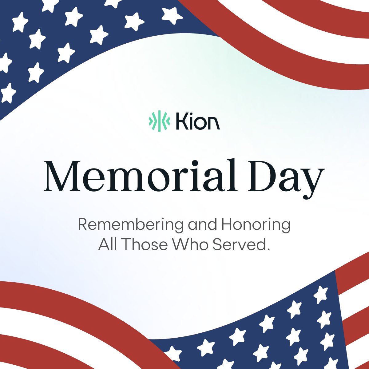 kionsoftware's tweet photo. This Memorial Day, we pause to remember and honor the brave heroes who made the ultimate sacrifice in service to our country. We are proud to support many customers and team members who have served, and we thank them and their families for their sacrifice and dedication. https://t.co/oCylbttci5