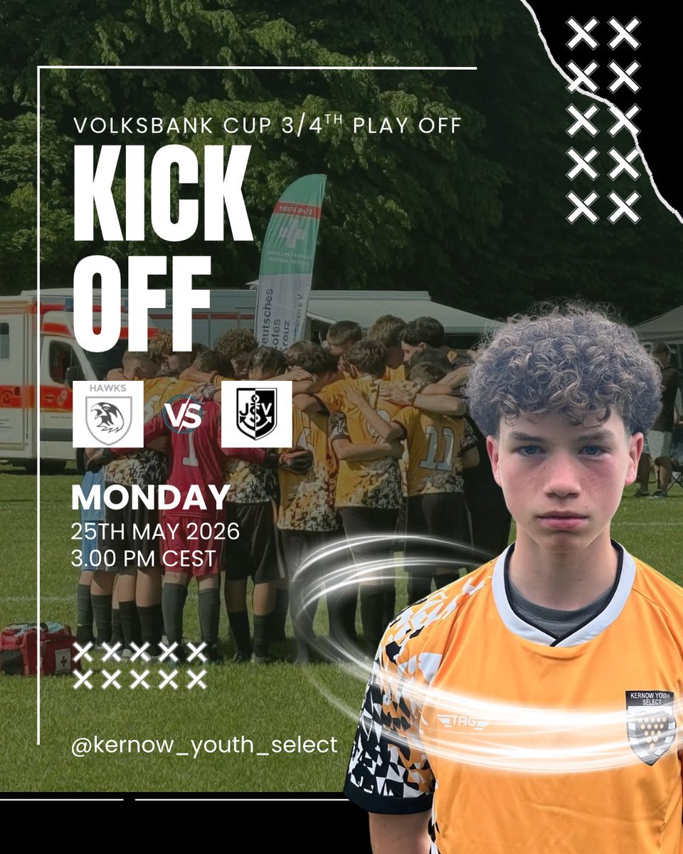 KernowYthSelect's tweet photo. Kick Off.

Our Hawks get the 3/4 place play off underway.

No live updates on this one. https://t.co/zDVyzvdpGN