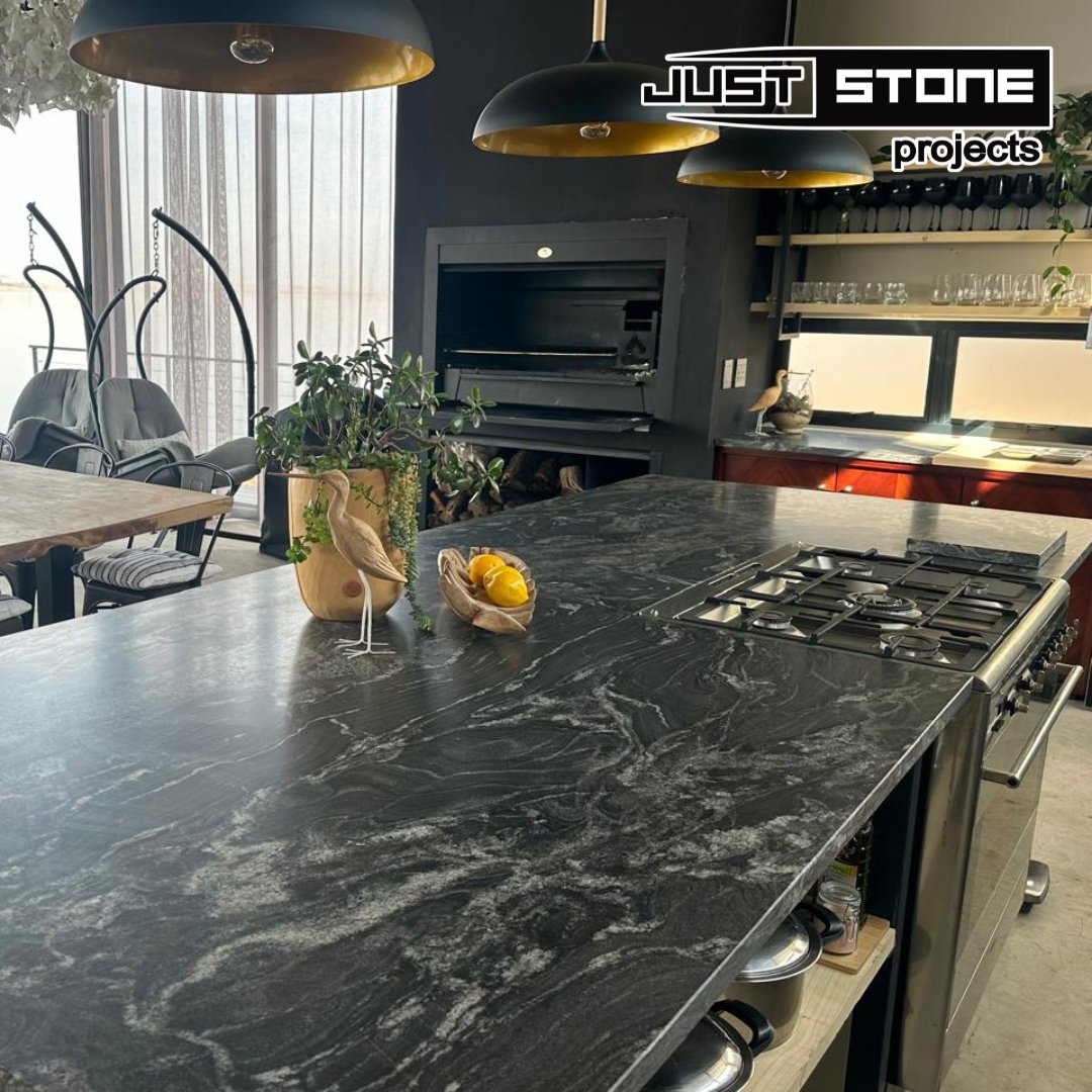 JustStonePro's tweet photo. 30mm Silver Paradiso Granite with a honed finish, crafted for a bold and modern kitchen island top.

#GraniteDesign #KitchenIsland #InteriorDesign https://t.co/GXmV6CYG0q