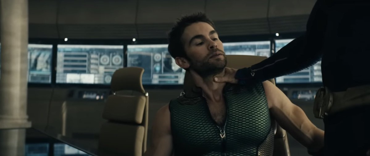 vampdivergent's tweet photo. Why does homelander always treat his adam’s apple like a clit 😐 https://t.co/dCKwNmfgQg