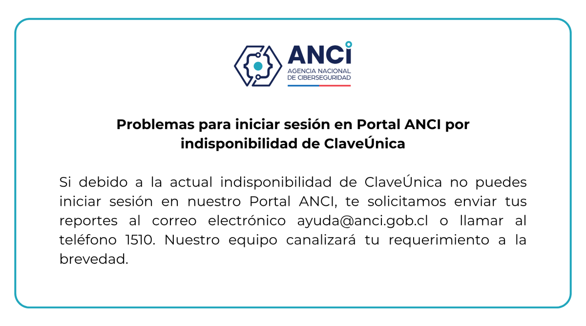 Agencia Nacional de Ciberseguridad (ANCI) tweet media