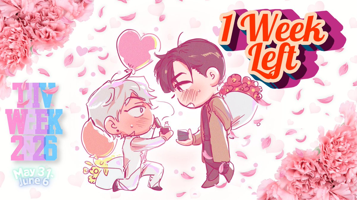 tiivweek's tweet photo. The #tiivweek2026 is finally close!! 1 week left! We're excited to see all the works you've prepared for this event! 

Reminder it is from May 31st to June 6!

Art by @/brrrrrrrrrtxt https://t.co/izWZxDJYpC