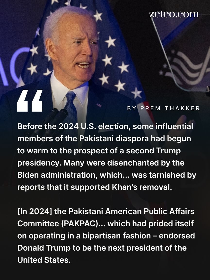 zeteo_news's tweet photo. Trump won over Imran Khan supporters. Then he ghosted them.

Zeteo’s @prem_thakker reports on frustration among Imran Khan supporters who backed Trump in 2024, only to watch the administration deepen ties with Pakistan’s military leadership while Khan remains imprisoned. https://t.co/F2jWJT9qiw