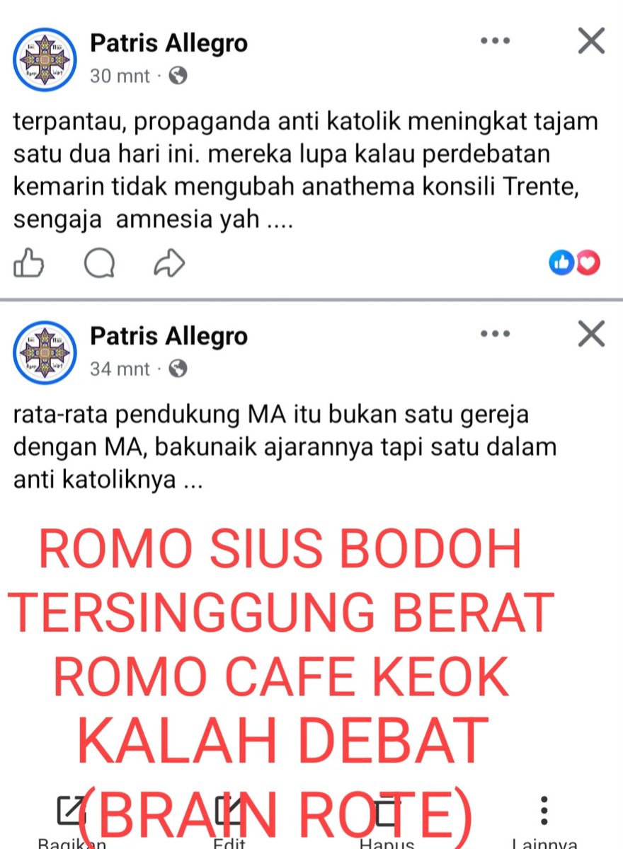 ProfylHenuk's tweet photo. BAPA PAUS LEO XIV (@Pontifex) DI VATICAN, BEKALI SEMUA ROMO DI INDONESIA TENTANG PEMAHAMAN  INJIL YANG BENAR BIAR TIDAK BODOH WARTAKAN INJIL SEPERTI PATER HERO DHAE (ROMO CAFE) + ROMO PATRIS ALLEGRO TELAH DIPERMALUKAN PDT. MELL ATOCK + PDT.ESRA SORU JADI BANYAK UMAT KATOLIK MALU, https://t.co/zCrZRTfwdw