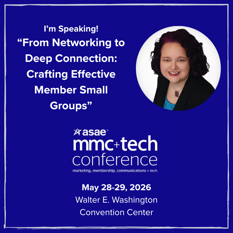 MatrixGroup's tweet photo. Matrix Group Client Success Manager Janna Marks is thrilled to speak on a panel, “From Networking to Deep Connection: Crafting Effective Member Small Groups,” at the 2026 ASAE MMC+Tech Conference.

Learn more about the MMC+Tech Conference and register: https://t.co/Zo5TlFuQe6 https://t.co/RjKEMtoCXc