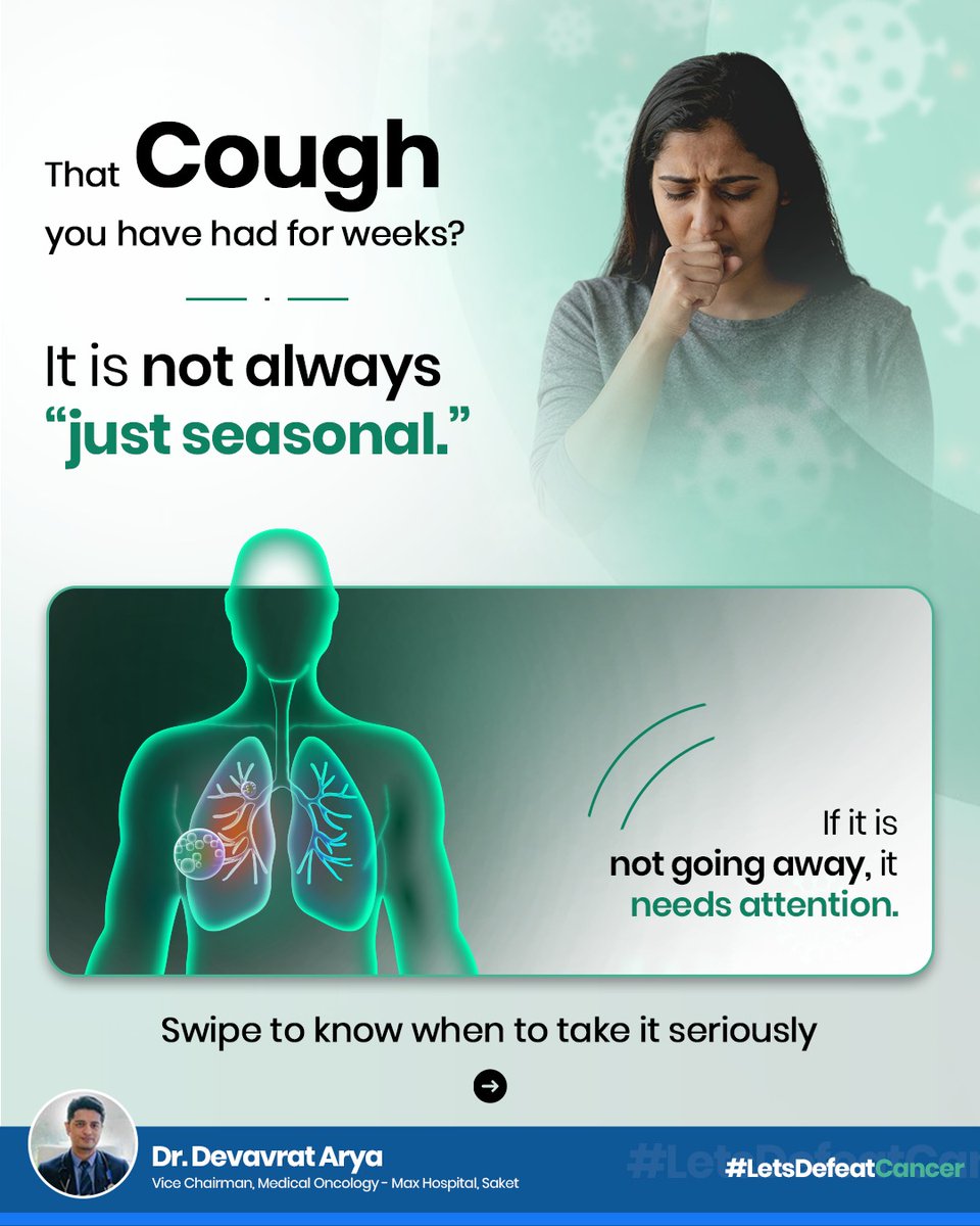 devavrat_arya's tweet photo. A cough lasting more than 2–3 weeks should not be ignored, especially if associated with blood in sputum or weight loss. Early evaluation matters.

#LungHealth #CancerAwareness https://t.co/hZ8BM9HvFu