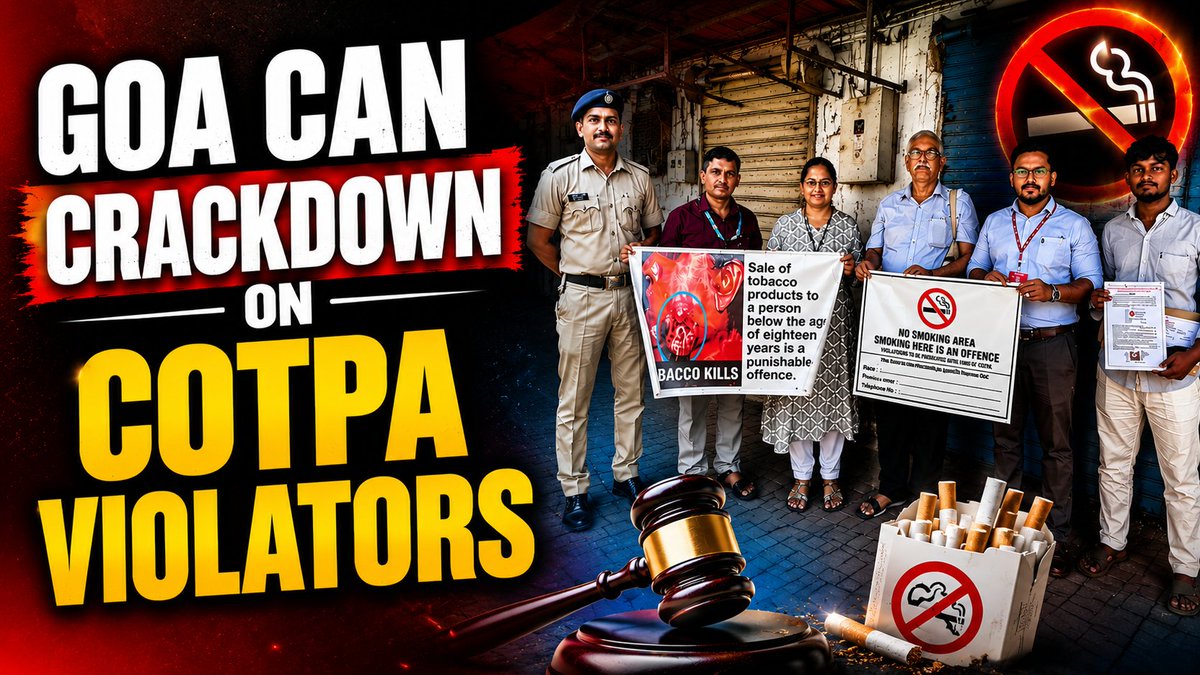 InGoa24x7's tweet photo. Goa CAN Conducts Crackdown on COTPA Violators in Panaji
WATCH : https://t.co/lvBfkxPFUl
#Goa #GoaNews #Crackdown #COTPA https://t.co/MKQhd3eOqS