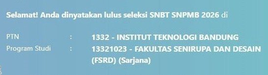 bilabong lulus snbt FSRDitb₂₆ 🧃 tweet media