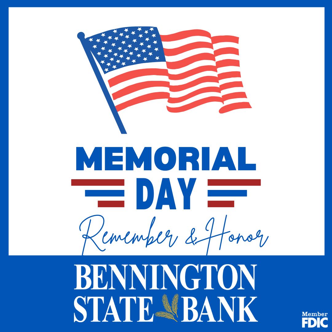 BSBks's tweet photo. Today, we honor and remember all who have served. In observance of Memorial Day, all BSB branches are closed on Monday, May 25th. https://t.co/UWaYHMZPNi
