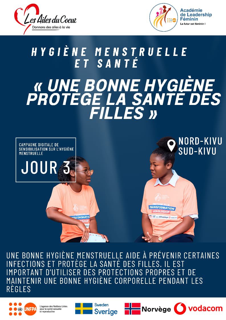 ailesducoeurNK's tweet photo. J3Campagne #ParlonsMenstrues Rappelons qu’avoir accès à des protections propres et à une bonne information permet de prévenir certaines infections et de protéger la santé des filles.
🩸 Parlons menstrues sans honte, éduquons.
@ailesducoeur1
@UNFPARDC
#AcadémieDeLeadershipFéminin https://t.co/n9ZQ5ADhIF