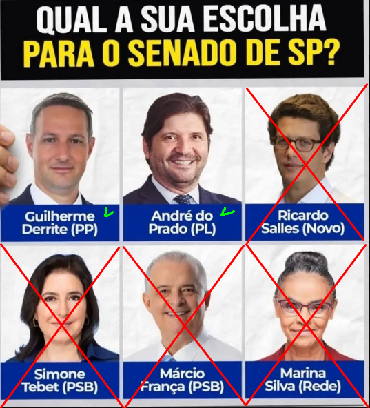 Vlogdedireita's tweet photo. Eu escolho: Derrite e André do Prado.👍

E você??? https://t.co/bBOXcOVXGD