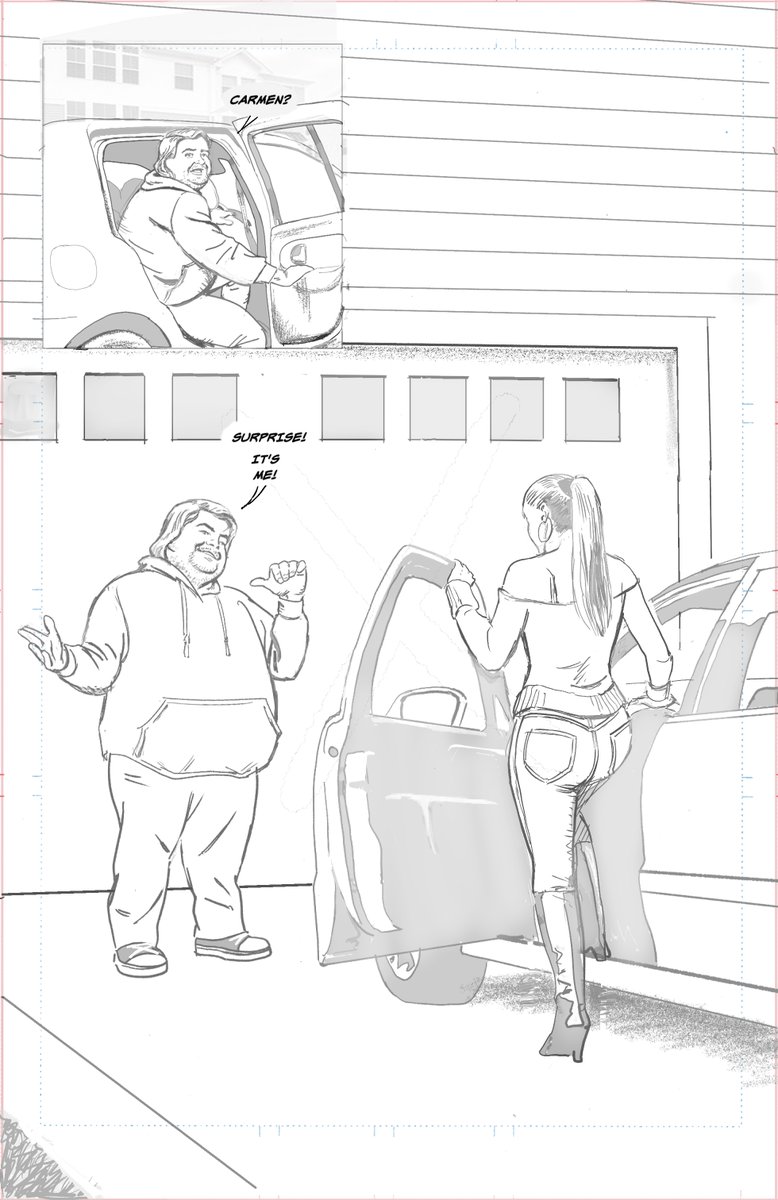 jaymazhar's tweet photo. A fun Splash page.
All previous encounters depicted thus far with his online love interest have been only in his imagination.
Until now....
W: @nandorfox
L:@dc_hopkins
From the upcoming MAN-CHILD #4
#silveragecomics #Silverage #comicart #superheroes #makingcomic https://t.co/81uDuWhY1s