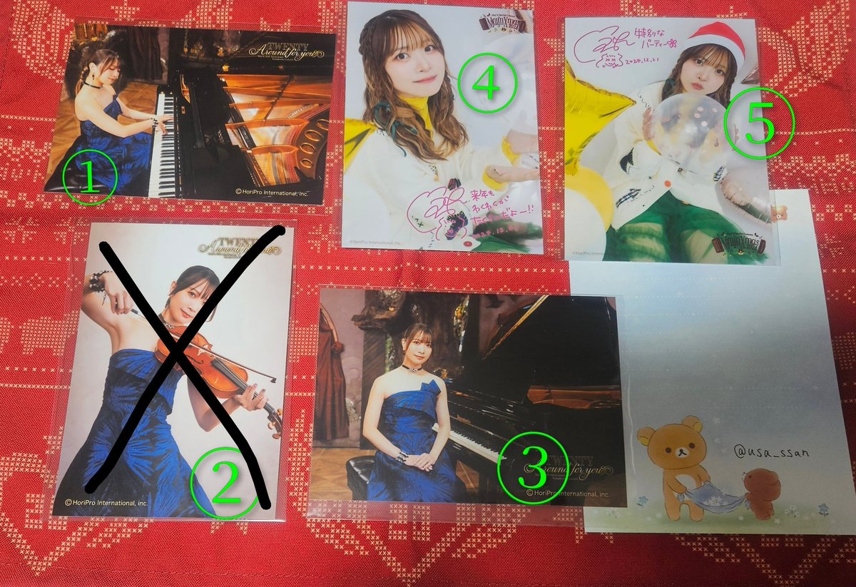usa_ssan's tweet photo. 【交換】May'n　ブロマイド
【求】画像1、2枚目
【譲】画像3、4枚目

郵送or都内手渡し
急ぎではないので、部長現場（沖縄、ギャラライ舞台挨拶、ギャバンリリイベ等）での手渡しも可能です。
検索からでもお気軽にお声掛けください！ https://t.co/fO64bUBz01