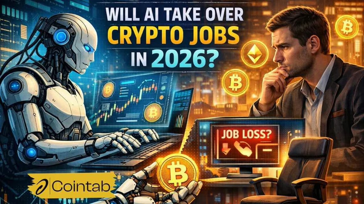 CoinTabNews's tweet photo. This one hits close to home for a lot of people in crypto right now.

Crypto firms are cutting jobs and replacing workflows with AI. But does that mean AI will completely take over?

We broke down:
• Which crypto jobs are most at risk
• How to future-proof your career in Web3 https://t.co/VMvWERKmsC