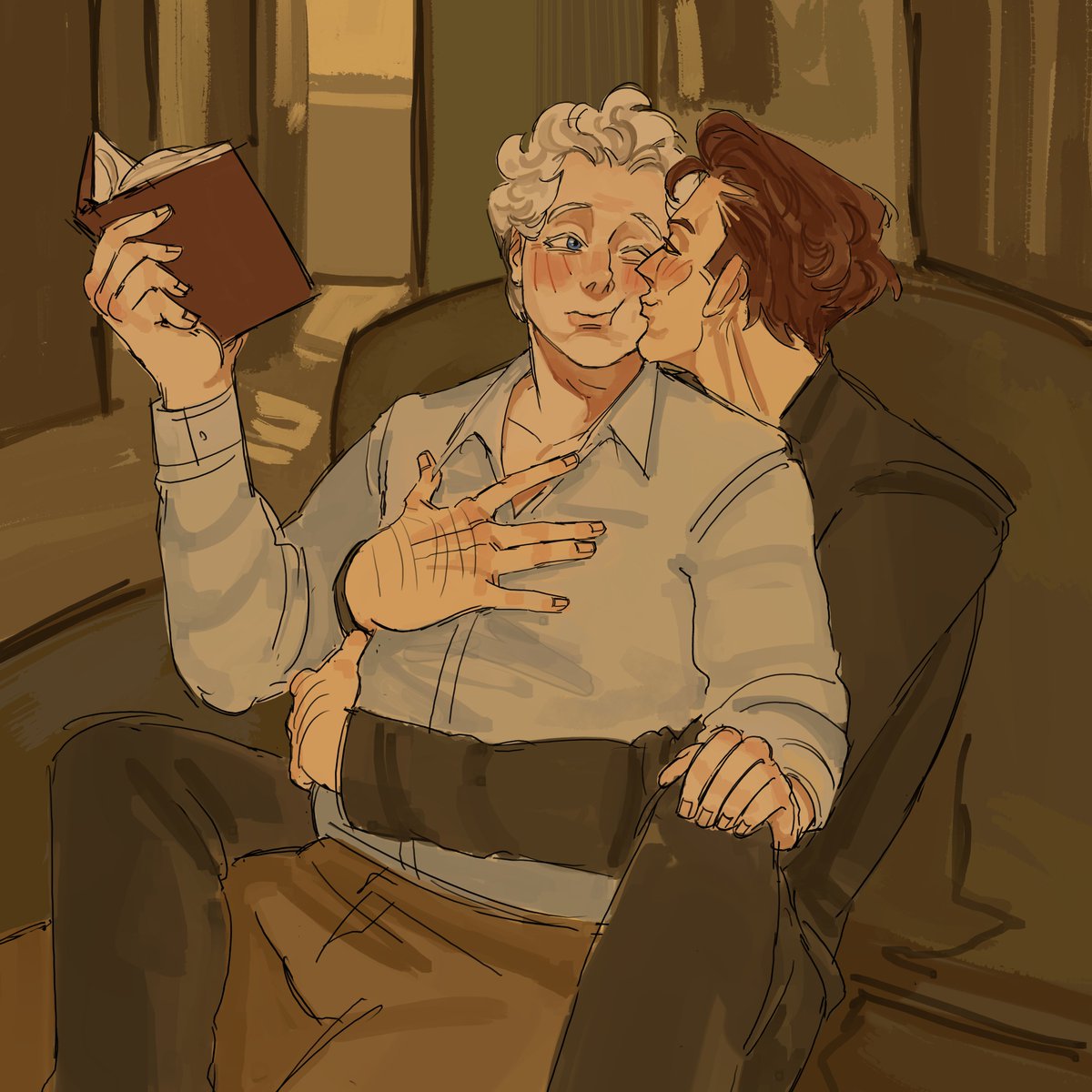 Skippy_YS's tweet photo. Cuties chilling in the bookshop
#GoodOmens #goodomens3 https://t.co/LRpRCXh8S2