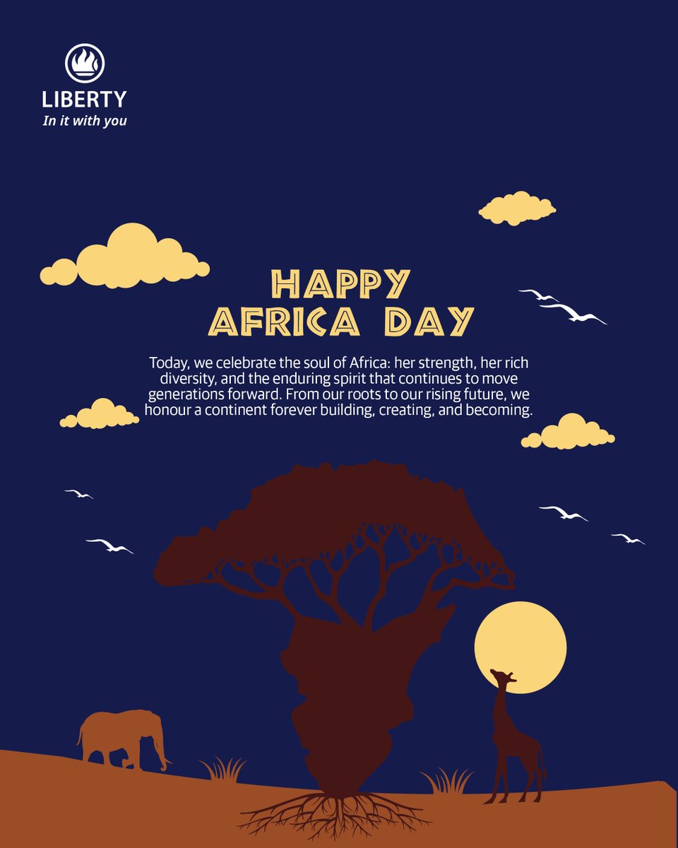 LibertyLifeBw's tweet photo. From vibrant traditions to shared dreams, Africa lives in all we do.

Happy #AfricaDay!

#LibertyLifeBotswana #InItWithYou https://t.co/aSHgWNn4Eb