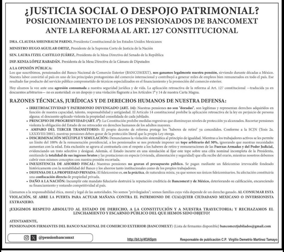 Foro de Constitucionalistas de México tweet media