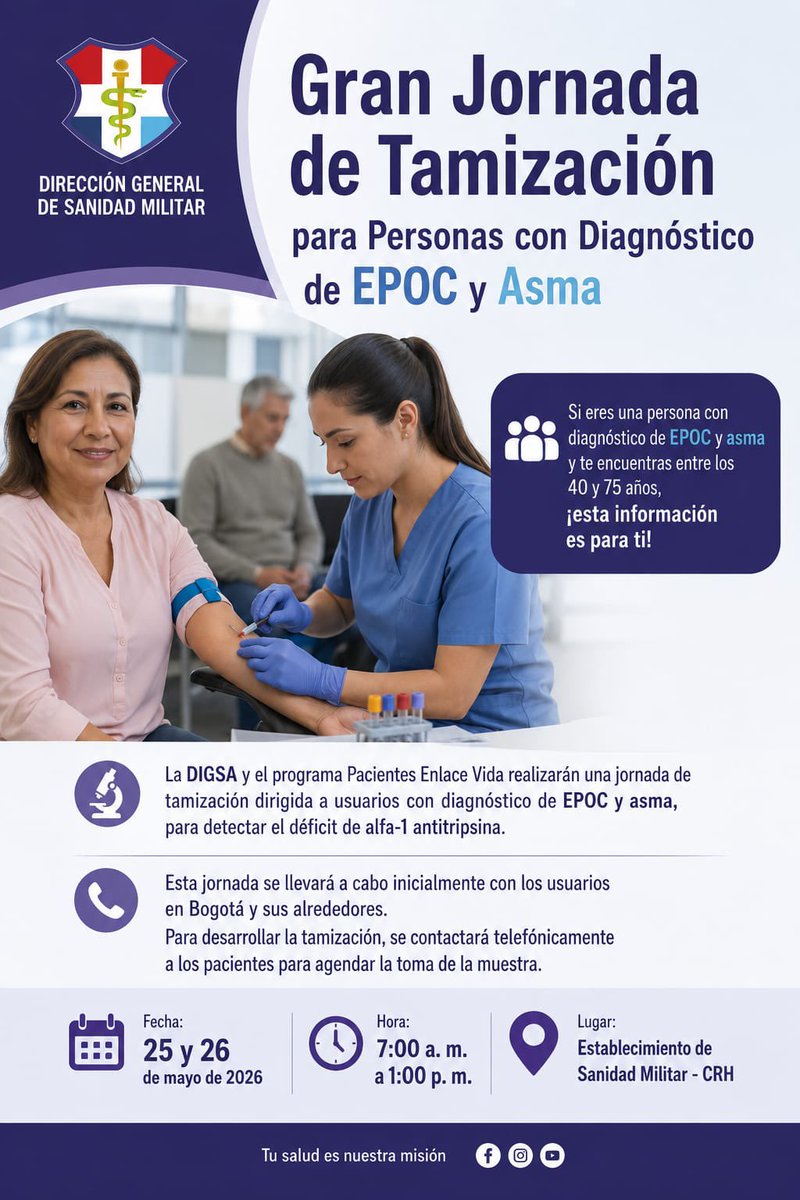 JEFSAFAC's tweet photo. Respirar mejor también es prevenir. 💙

Si convives con una enfermedad respiratoria, este puede ser el momento de conocer más sobre tu salud y actuar a tiempo.

Infórmate y participa 🫁

 #SaludRespiratoria https://t.co/aC2wRdhhj6