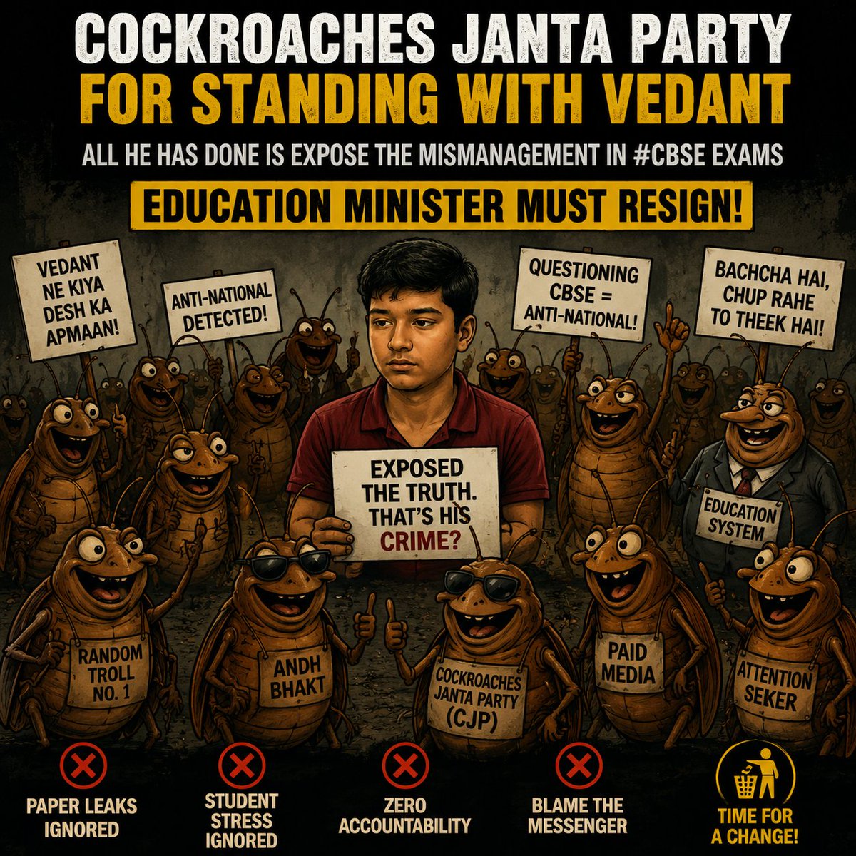 omair_rox's tweet photo. @Cockroachisback Thank you Vedant for exposing the system 👐 https://t.co/RINAmn1naC